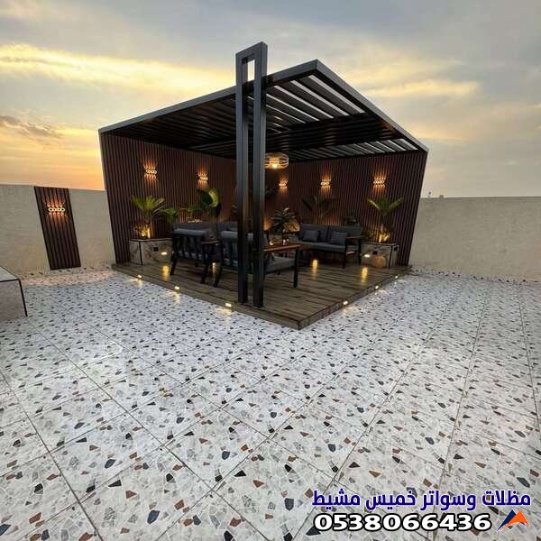 مظلات حدائق منزلية خشبية داخلية وخارجية