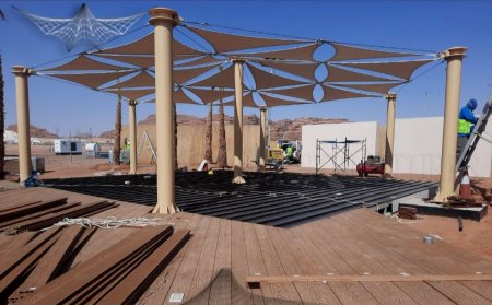 مظلات الشد الإنشائي في خميس مشيط