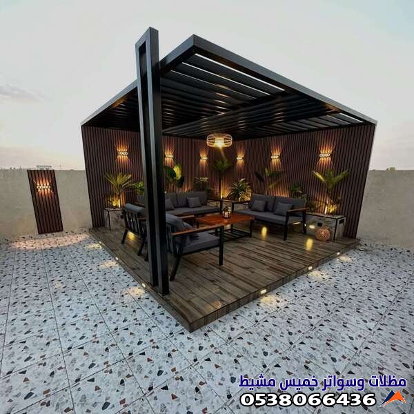 مظلة على السطح في خميس مشيط وأبها